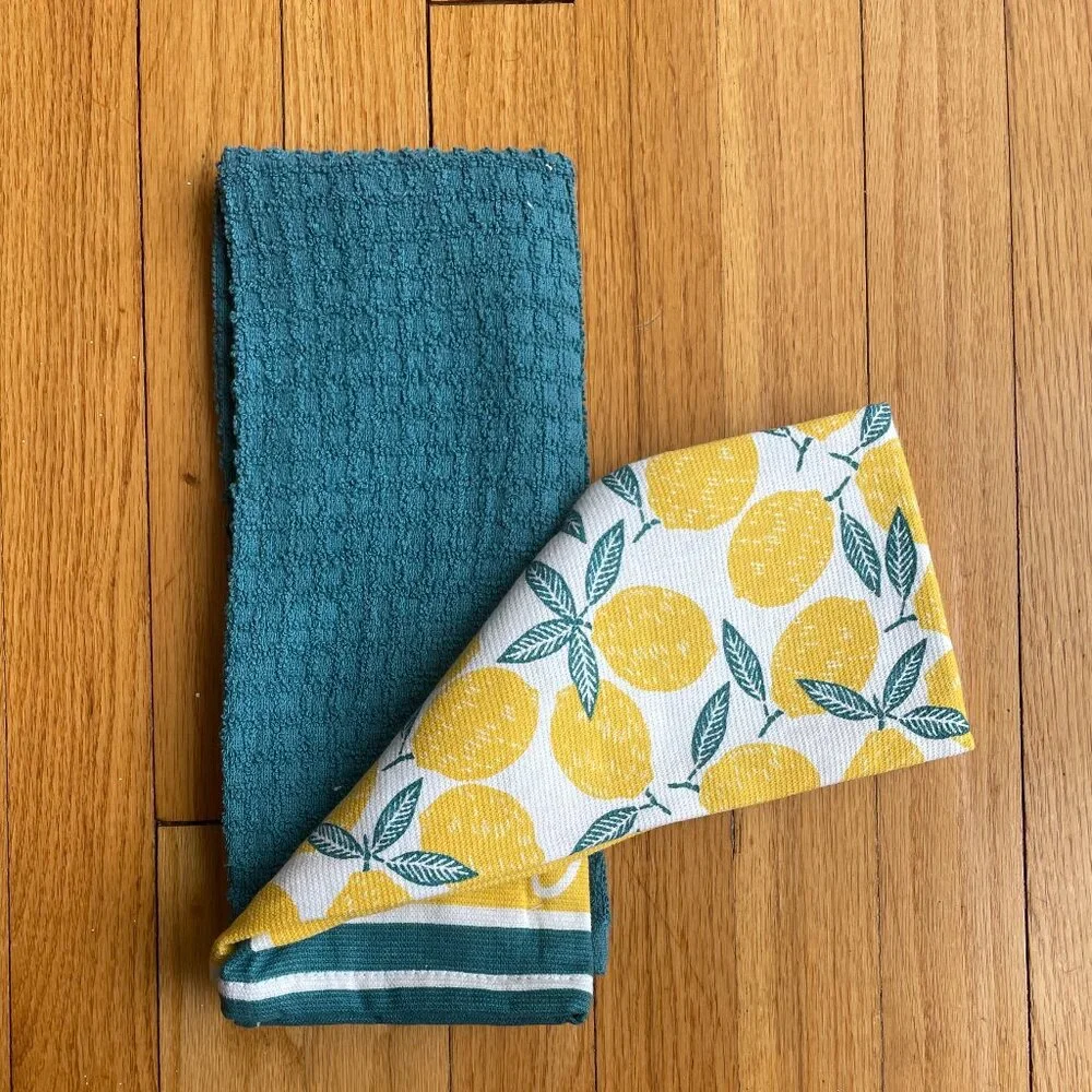 Lemon 2 piece Kitchen towel set - Picture 2 of 3
